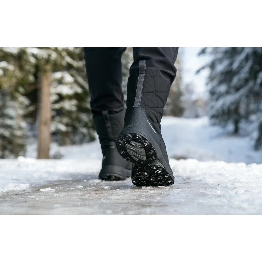 New ICEBUG Ivalo4 Men BUGrip Black Snow Boots Sz 11.5 Lightweight Warm Zipper